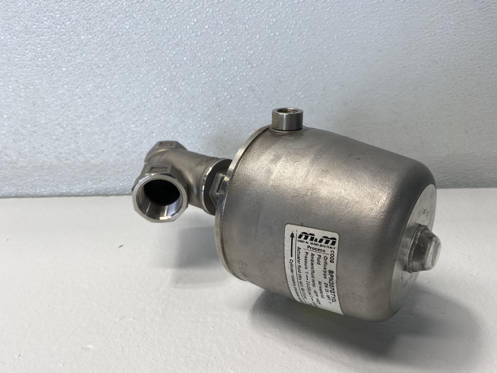 M & M 1/2" NPT 316SS Piston Actuated Shut-Off Valve BPN205GTW0L